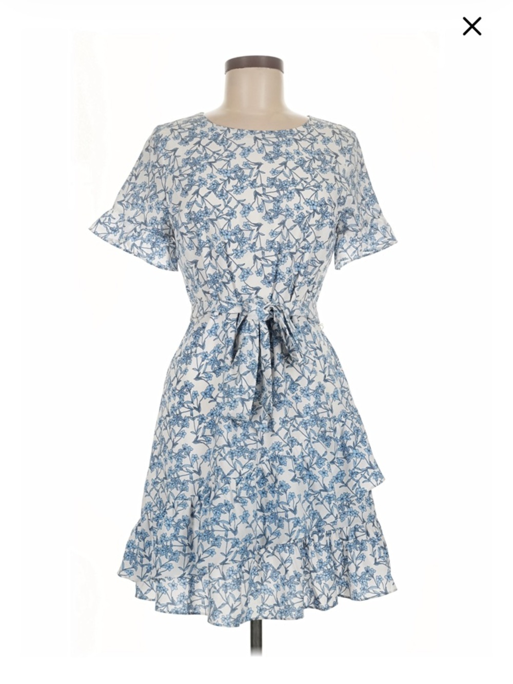 Banana Republic Chic Blue and White Floral Dress